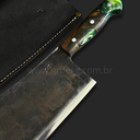 Ver mais imagens de Cutelo Artesanal Sg em Aço Inox 3mm - Cabo em Resina com Bainha:10'' (25cm)