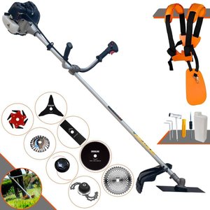 Roçadeira À Gasolina Completa Anmax Cg430-b 43cc 1,7hp 12.000rpm com Kit 8 Opções de Corte