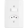 INTERRUPTOR SIMPLES + 1 TOMADA 3 PINOS 10A BRANCA MEC-TRONIC:Branco - 1