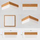 Ver imagem 2 de Luminária Plafon Freijo 30x30 Teto Bivolt Marrom Claro, 30cm 110/220V com 3 Soquetes E27