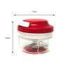 Mini Processador de Alimentos Vermelho com 3 Lâminas Inox - 5