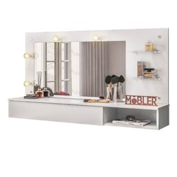 Camarim Penteadeira Suspensa Branco Lumiere Mobler - 3