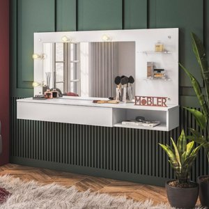 Camarim Penteadeira Suspensa Branco Lumiere Mobler
