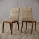 Ver imagem 1 de Conjunto 2 Cadeiras para Mesa de Jantar Elena Bege/Nature/Creme
