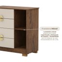 Ver imagem 6 de Cômoda Sapateira para Quarto 4 Gavetas 1 Porta Ilha Bela Imbuia Fendi Marrom