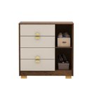 Ver imagem 3 de Cômoda Sapateira para Quarto 4 Gavetas 1 Porta Ilha Bela Imbuia Fendi Marrom