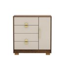 Ver imagem 2 de Cômoda Sapateira para Quarto 4 Gavetas 1 Porta Ilha Bela Imbuia Fendi Marrom