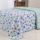 Ver imagem 2 de Edredom 100% Algodão Malha Penteada Dupla Face Solteiro:est Verde