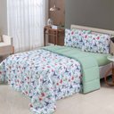 Ver imagem 3 de Edredom 100% Algodão Malha Penteada Dupla Face Solteiro:est Verde