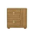 Ver imagem 2 de Cômoda Sapateira para Quarto 4 Gavetas 1 Porta Ilha Bela Nature Marrom