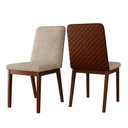 Ver imagem 5 de Conjunto 2 Cadeiras Pietra para Mesa de Jantar Marrom/Nature/Caramelo/Creme