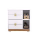 Ver imagem 3 de Cômoda Sapateira para Quarto 4 Gavetas 1 Porta Ilha Bela Branco Camarim
