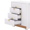 Ver imagem 5 de Cômoda Sapateira para Quarto 4 Gavetas 1 Porta Ilha Bela Branco Camarim