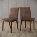 Ver imagem 1 de Conjunto 2 Cadeiras para Mesa de Jantar Elena Marrom/Nature/Cacao