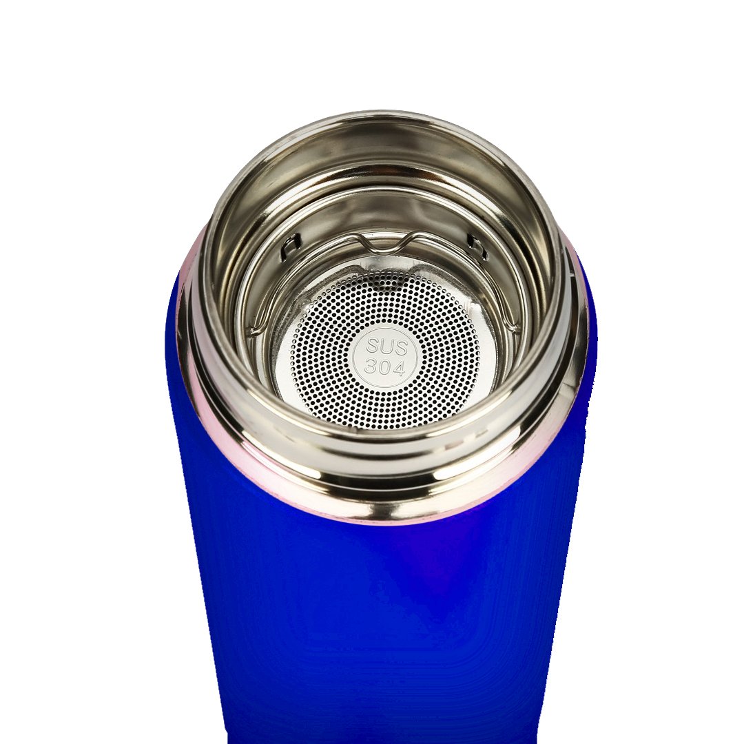 Garrafa Térmica Inteligente De Inox 500ml Tampa C/Sensor De Temperatura Led Água Café Chá Azul - 7