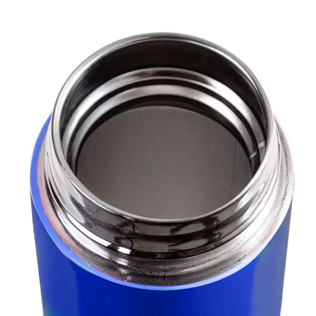 Garrafa Térmica Inteligente De Inox 500ml Tampa C/Sensor De Temperatura Led Água Café Chá Azul - 5
