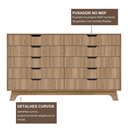 Ver mais imagens de Cômoda para Quarto 10 Gavetas MDF Alice Yescasa Marrom/Louro Freijó