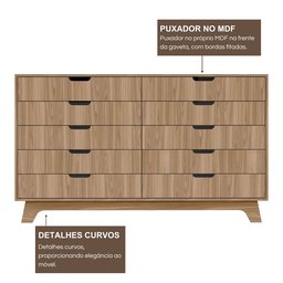 Cômoda Alice 10 Gavetas em 100% Mdf - 8
