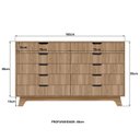 Ver imagem 3 de Cômoda para Quarto 10 Gavetas MDF Alice Yescasa Marrom/Lauro Freijó