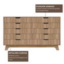 Ver imagem 7 de Cômoda para Quarto 10 Gavetas MDF Alice Yescasa Marrom/Lauro Freijó