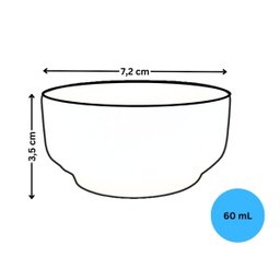 Kit 8 Porta Shoyu Molheira Nozoki Porcelana Creme Pinta 60ml Prattos - 3