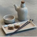 Ver imagem 4 de Kit 8 Porta Shoyu Molheira Nozoki Porcelana Creme Pinta 60ml Prattos