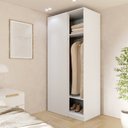 Ver imagem 1 de Módulo de Canto Linear Closet sem Porta Jade CabeCasa MadeiraOriginals Branco/Fosco