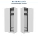 Ver imagem 7 de Módulo de Canto Linear Closet sem Porta Jade CabeCasa MadeiraOriginals Branco/Fosco