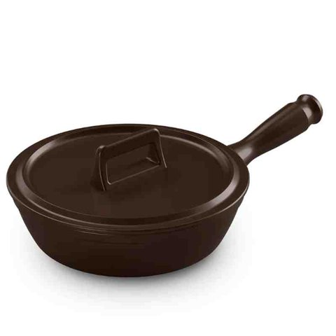 Frigideira Clear 24 Cm 1,8 L Indução Chocolate Ceraflame