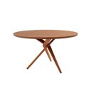 Ver imagem 2 de Mesa Tampo Redondo 135x135cm Madeira Maciça Hope Marrom/Cinamomo/Imbuia