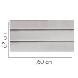Painel Cabeceira Estofada Argentina 160cm Cama Box Queen Suede Cinza Claro- Mabe Magazine - 2