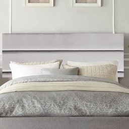 Painel Cabeceira Estofada Argentina 160cm Cama Box Queen Suede Cinza Claro- Mabe Magazine - 1