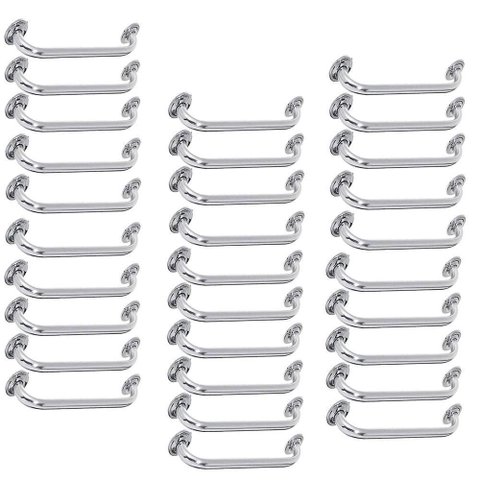 Alça de Apoio Inox Barra 50cm Kit 30 Unidades Acessibilidade Cadeirante Banheiro Idoso Box Suporte