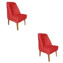 Ver imagem 1 de Kit 2 Cadeiras Paris Suede Vermelho - Dominic Decor