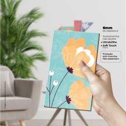 Flores delicadas e coloridas - Quadro ou placa decorativa com 4 peças - 6mm - Placa decorativa - Sof - 3