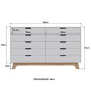 Ver imagem 3 de Cômoda Alice 10 Gavetas em 100% Mdf