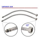 Ver imagem 2 de Rabicho Engate Mangueira Flexivel Par Torneira Pia Banheiro 80cm Misturador Agua Quente Fria Cozinha