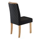 Ver imagem 2 de Kit 6 Cadeiras com Espaldar para Sala de Jantar Elegance Preto/Mel