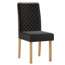 Ver imagem 7 de Kit 6 Cadeiras com Espaldar para Sala de Jantar Elegance Preto/Mel