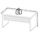 Ver imagem 2 de Mesa Escritorio Tampo Tamburato 159x80 cm Nogal Preto Artany