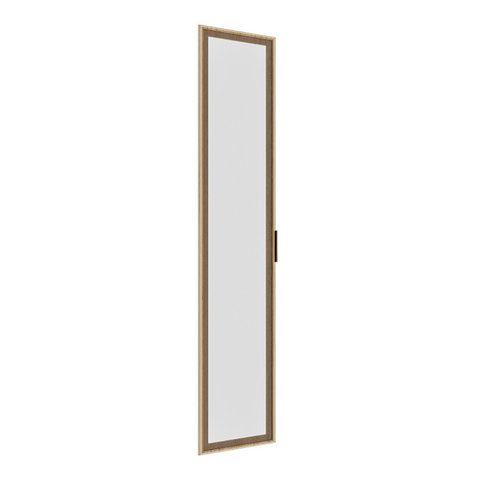 Porta Reflecta para Guarda-Roupa Modular 40cm sem Portas Jade CabeCasa MadeiraOriginals Transparente/Avelã