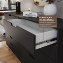 Ver imagem 4 de Cômoda Alice 10 Gavetas em 100% MDF Yescasa Preto/Louro Freijó