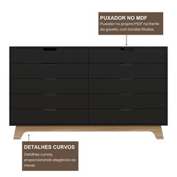Cômoda Alice 10 Gavetas em 100% Mdf - 8