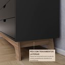 Ver imagem 5 de Cômoda Alice 10 Gavetas em 100% MDF Yescasa Preto/Louro Freijó
