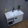 Gabinete Armario para Banheiro 100% MDF com Cuba - Monza Lineo 60cm - 6