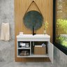 Gabinete Armario para Banheiro 100% MDF com Cuba - Monza Lineo 60cm - 2