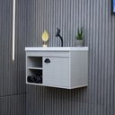 Ver imagem 5 de Gabinete Armario para Banheiro 100% MDF com Cuba - Monza Lineo 60cm