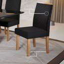 Ver imagem 5 de Kit 4 Cadeiras para Sala de Jantar Elegance Preto/Mel
