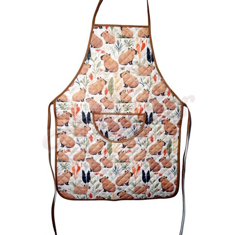 Avental de Cozinha Estampado com Plástico - Tema Capivara