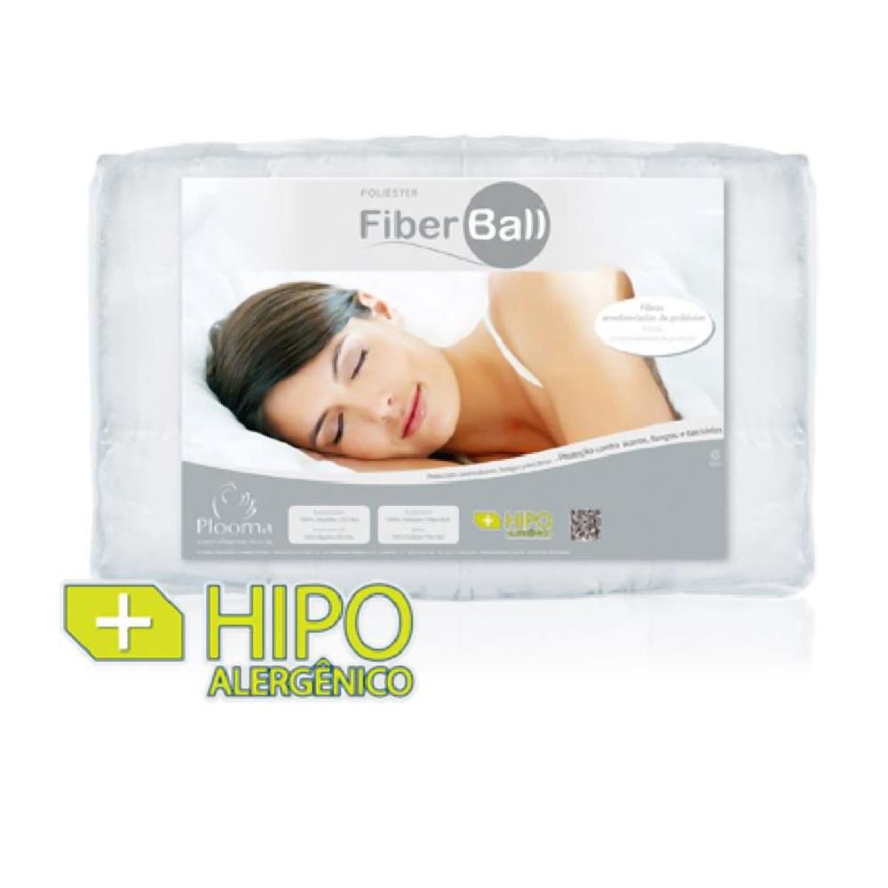 Pillow Top Queen 100 Poliéster Fiber Ball Plooma MadeiraMadeira